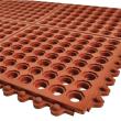 Arbeitsplatzsteckmatte NBR/NR, rot, ölbeständig, offene Decke, 14mm, 900x900mm Produktbild