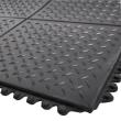 Arbeitsplatzsteckmatte SBR/NR, schwarz, Diamantprofil 13mm, 900x900mm Produktbild