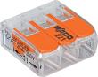 Wago-COMPACT-Klemme 3x0,2-4qmm transparent 5 Stueck Btl. mit R. Produktbild