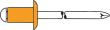 Blindniet Kupfer/Bronze Flachrundkopf 3x8mm GESIPA Produktbild