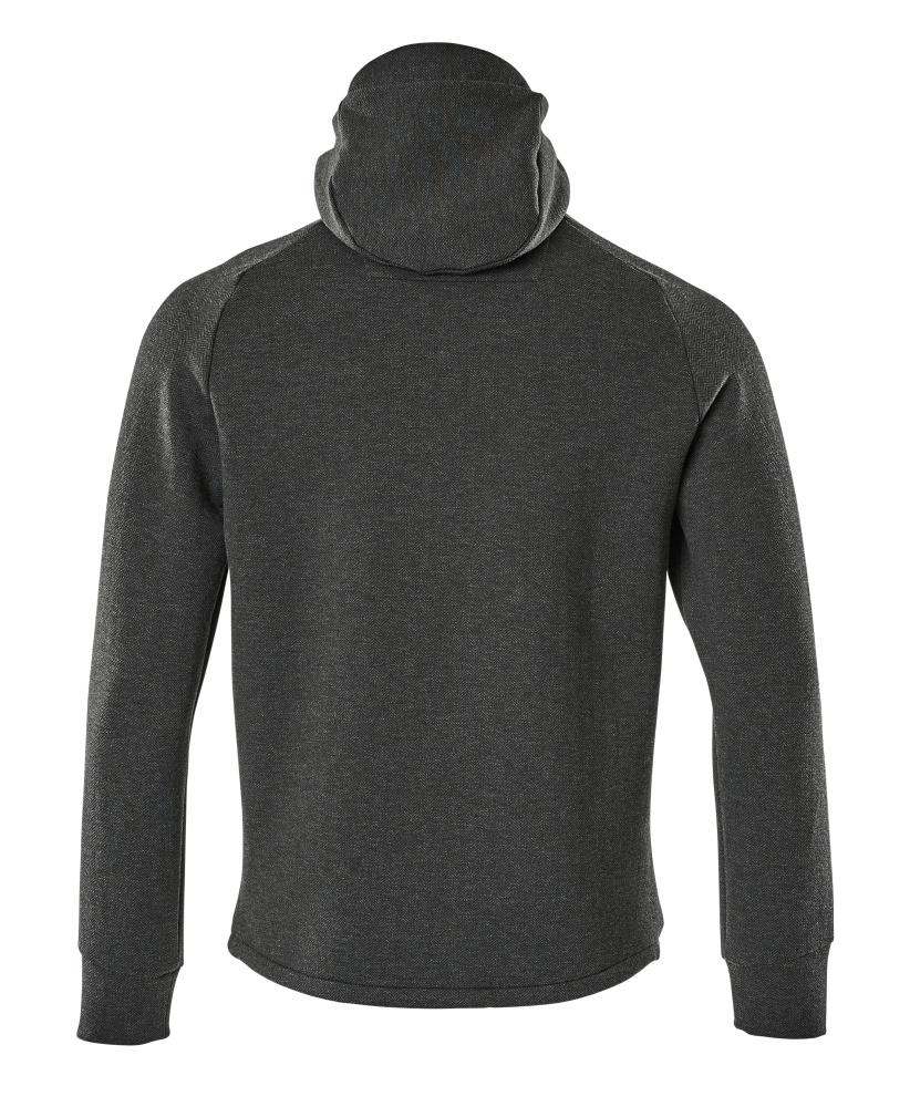 Kapuzensweatshirt, Reißverschluss Kapuzensweatshirt Größe M, Schwarz-meliert/Schwarz Produktbild img3 L