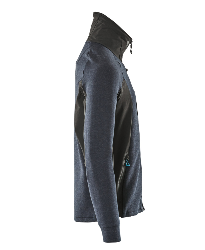 Sweatshirt, Reißverschluss, Stehkragen Sweatshirt mit Reißverschluss Größe 2XL, schwarzblau/schwarz Produktbild img4 L