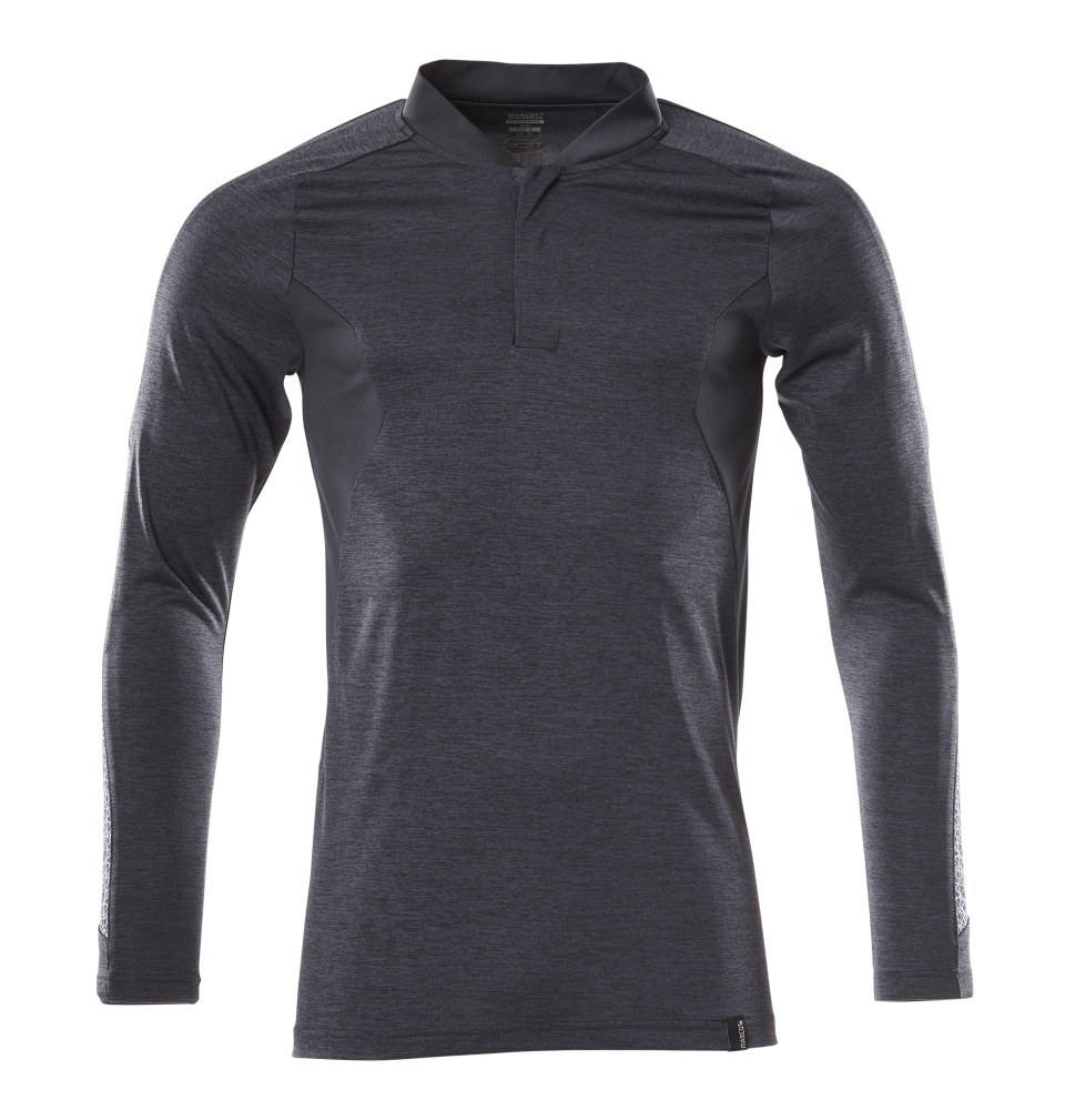 Polo-Shirt mit COOLMAX® PRO, Langarm Polo-shirt Größe XS ONE, schwarzblau Produktbild img1 L