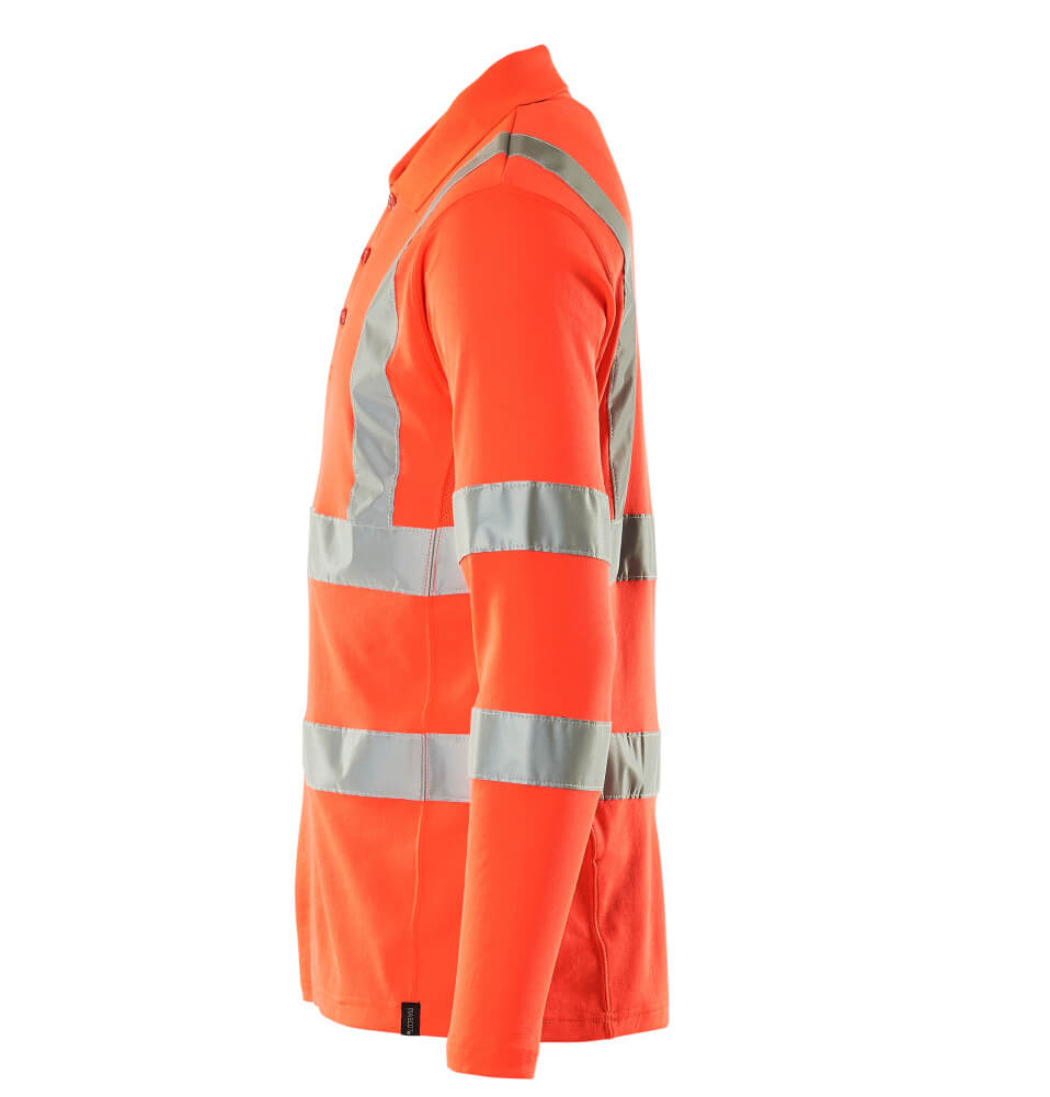 Polo-Shirt, lange Ärmel Polo-shirt Größe M, hi-vis rot Produktbild img2 L