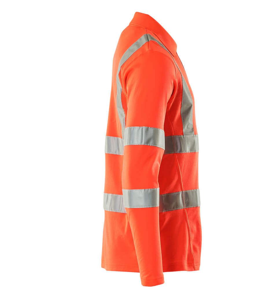 Polo-Shirt, lange Ärmel Polo-shirt Größe M, hi-vis rot Produktbild img4 L
