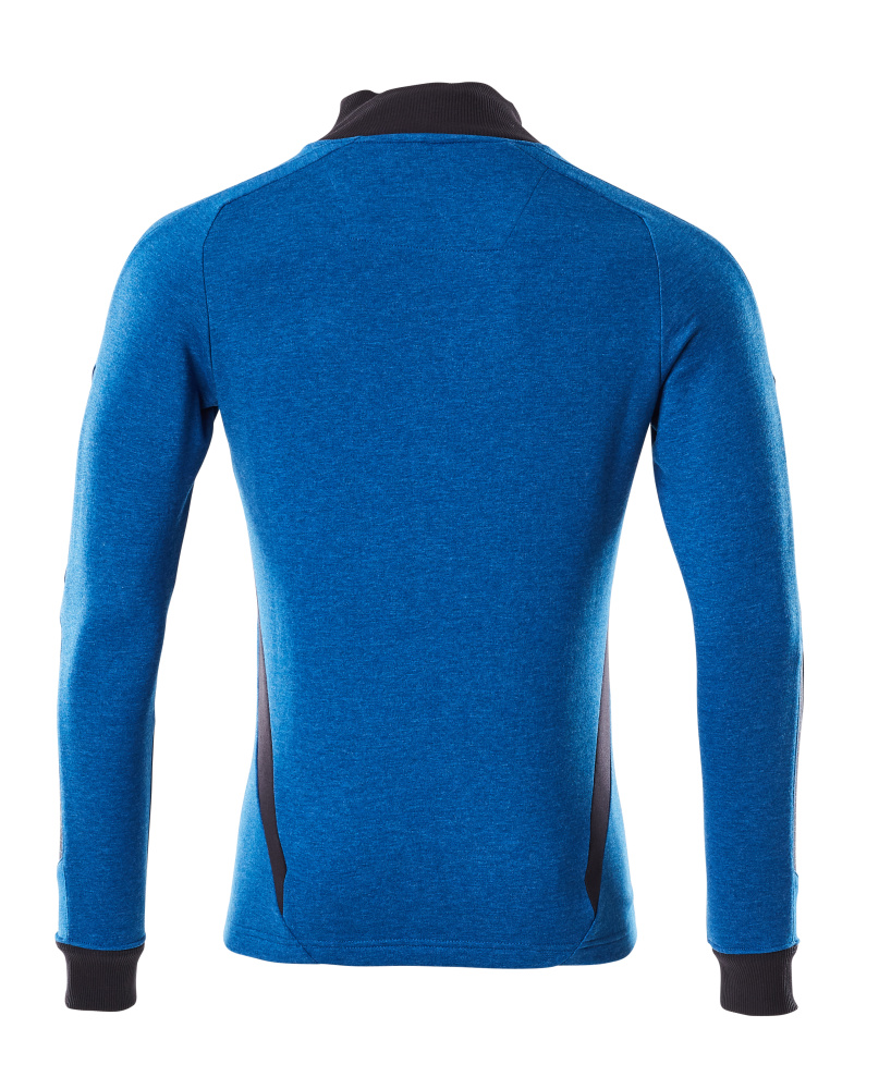 Sweatshirt mit Reißverschluss,modern Fit Sweatshirt mit Reißverschluss Größe XL ONE, azurblau/schwarzblau Produktbild img3 L