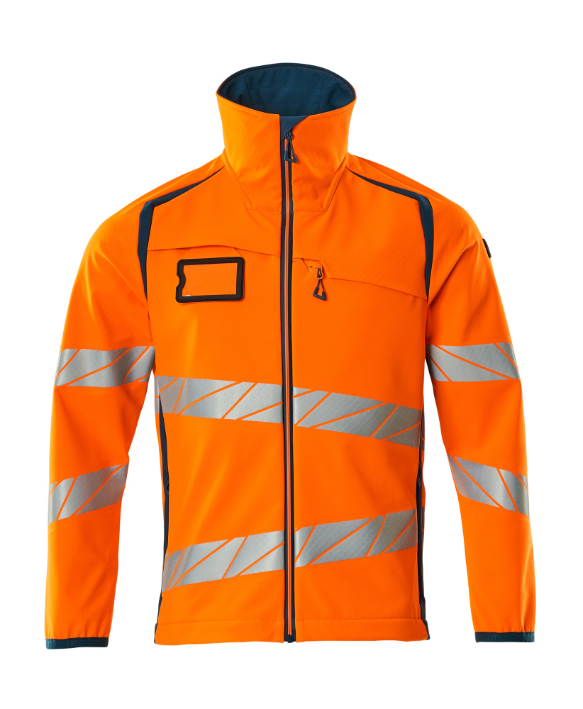 Soft Shell Jacke Soft Shell Jacke Größe 5XL, hi-vis orange/dunkelpetroleum Produktbild img1 L