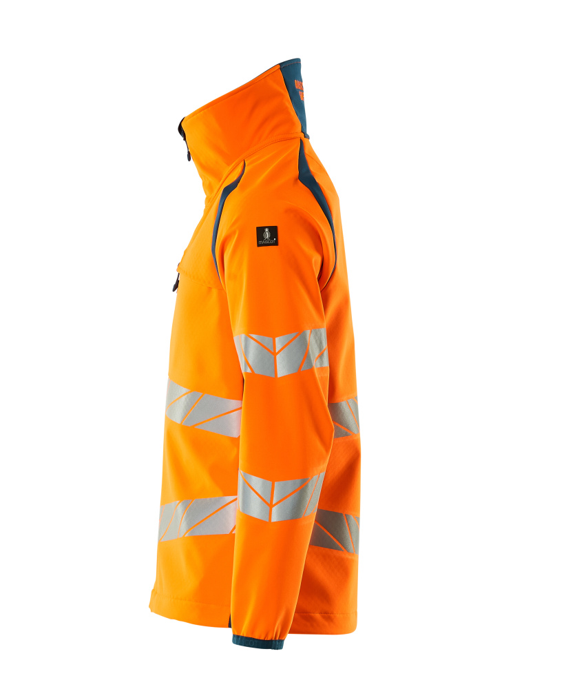 Soft Shell Jacke Soft Shell Jacke Größe 5XL, hi-vis orange/dunkelpetroleum Produktbild img2 L