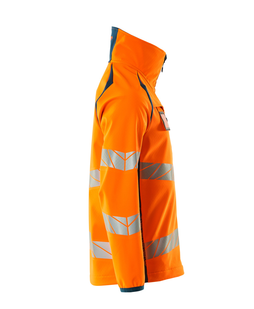 Soft Shell Jacke Soft Shell Jacke Größe 5XL, hi-vis orange/dunkelpetroleum Produktbild img4 L