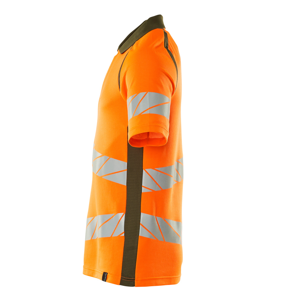 Polo-Shirt, moderne Passform Polo-shirt Größe 2XLONE, hi-vis orange/moosgrün Produktbild img2 L