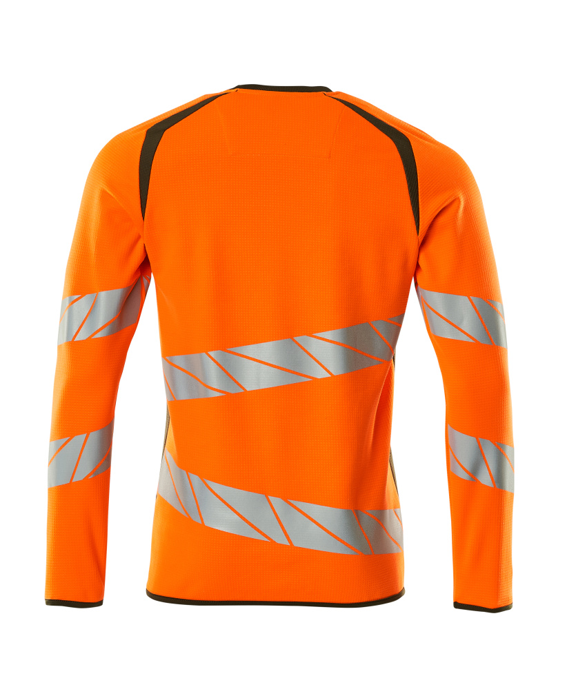 Sweatshirt, moderne Passform Sweatshirt Größe 5XLONE, hi-vis orange/moosgrün Produktbild img3 L