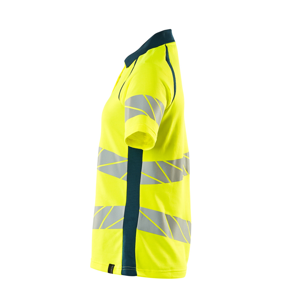 Polo-Shirt, Damenpassform Polo-shirt Größe 5XLONE, hi-vis gelb/dunkelpetroleum Produktbild img2 L