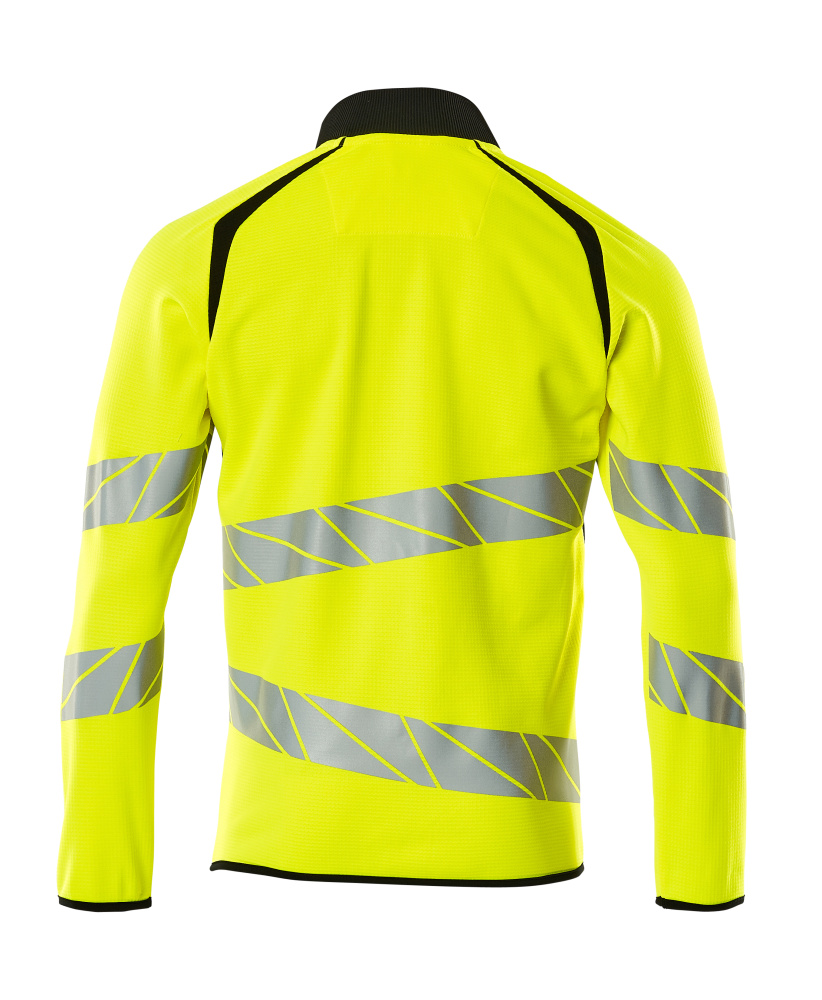 Sweatshirt mit Reißverschluss,modern Fit Sweatshirt mit Reißverschluss Größe 4XL, hi-vis gelb/schwarz Produktbild img3 L