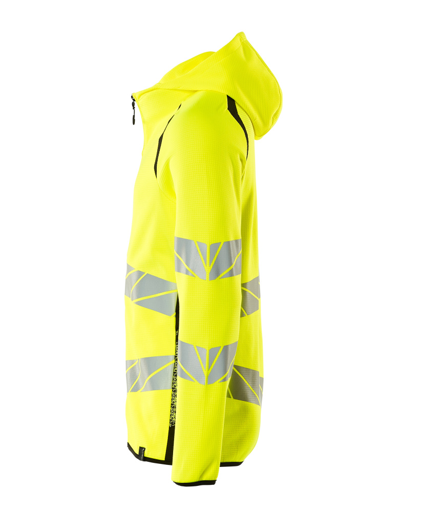 Sweatshirt mit Kapuze, moderne Passform Kapuzensweatshirt Größe M, hi-vis gelb/schwarz Produktbild img2 L