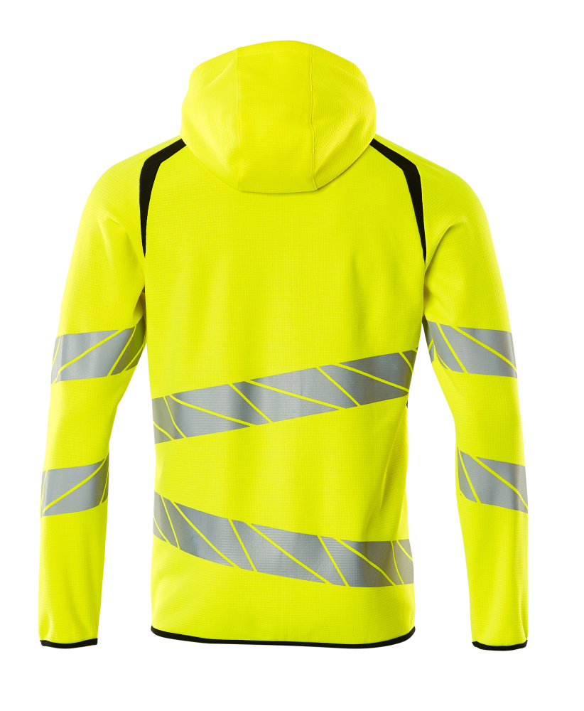 Sweatshirt mit Kapuze, moderne Passform Kapuzensweatshirt Größe M, hi-vis gelb/schwarz Produktbild img3 L