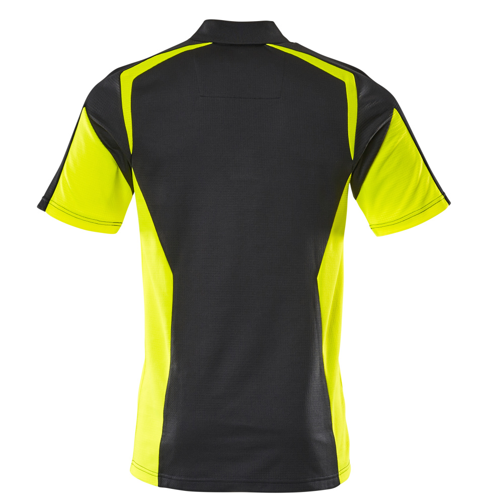 Polo-Shirt, moderne Passform Polo-shirt Größe XS, schwarz/hi-vis gelb Produktbild img3 L