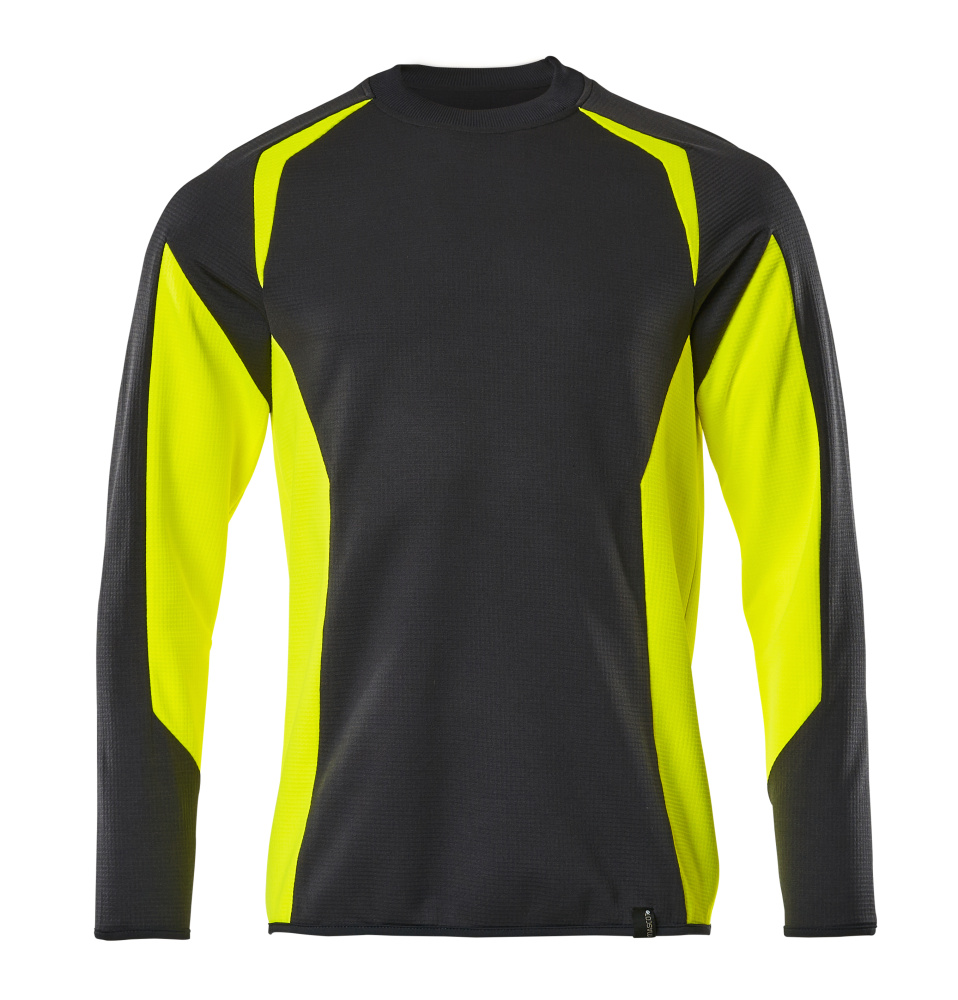 Sweatshirt, moderne Passform Sweatshirt Größe 3XL, schwarz/hi-vis gelb Produktbild img1 L