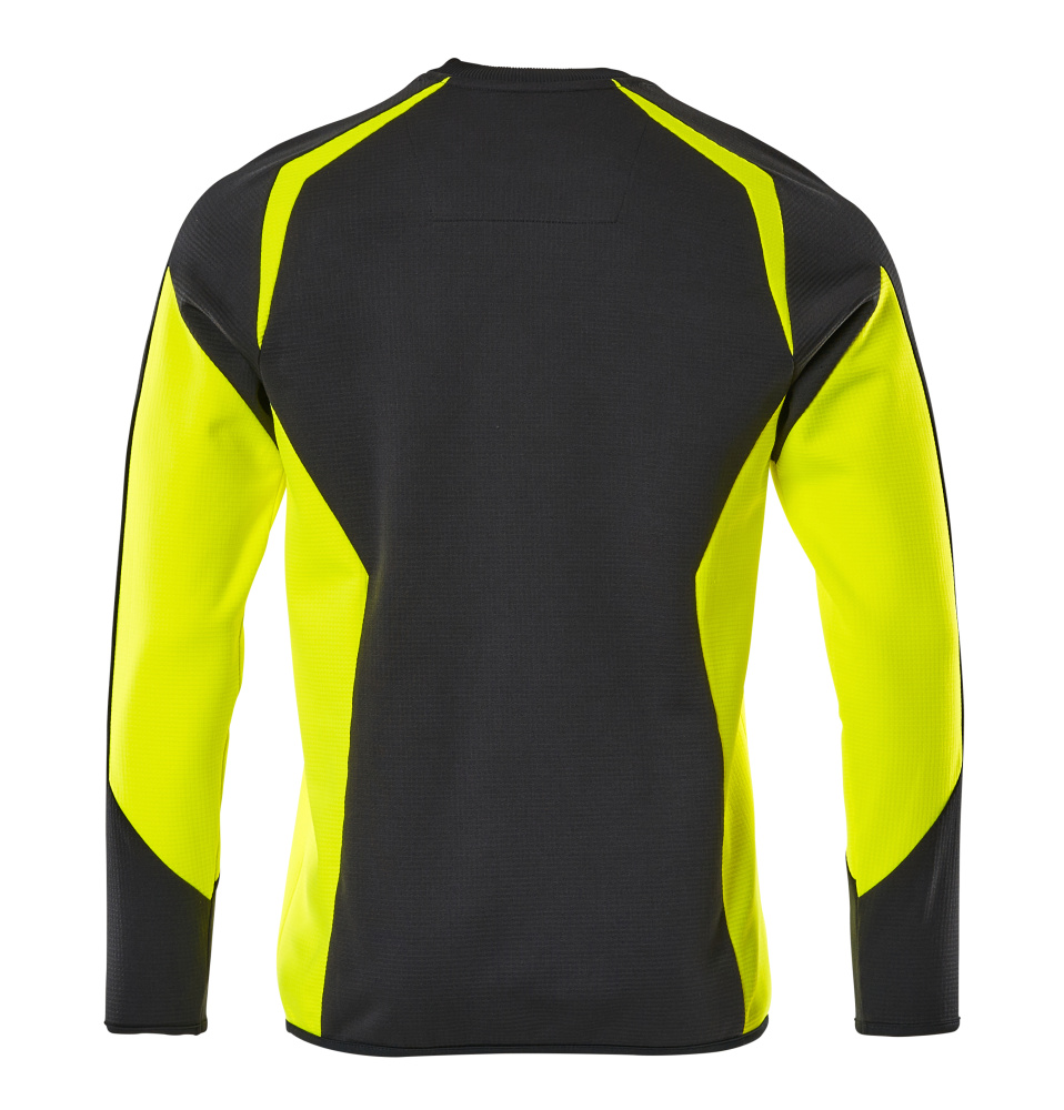 Sweatshirt, moderne Passform Sweatshirt Größe 3XL, schwarz/hi-vis gelb Produktbild img3 L