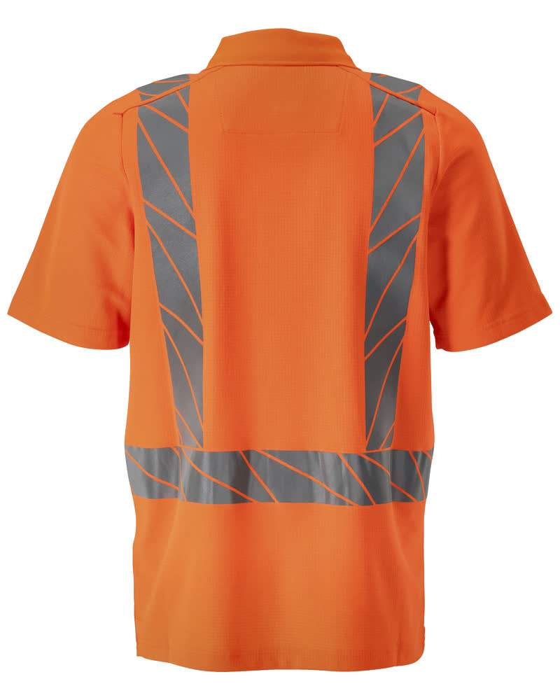 Polo-Shirt, moderne Passform Polo-shirt Größe 2XL, hi-vis orange Produktbild img3 L