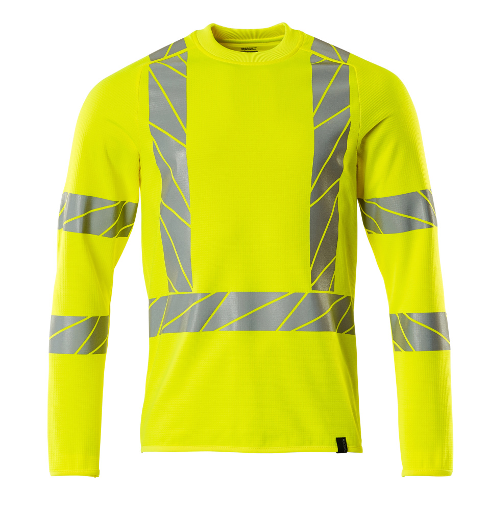 Sweatshirt, moderne Passform Sweatshirt Größe S, hi-vis gelb Produktbild img1 L