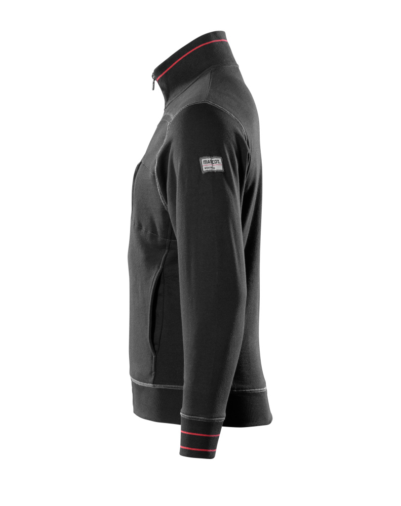MASCOT® Chania Sweatshirt mit Reißverschluss Größe 3XL, schwarz Produktbild img2 L