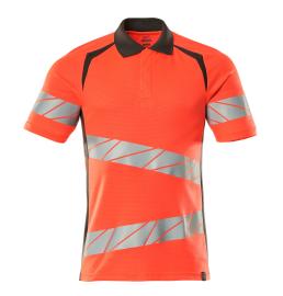 Polo-Shirt, moderne Passform Polo-shirt Größe 5XLONE, hi-vis rot/dunkelanthrazit Produktbild
