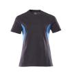 T-Shirt, Damen Damen T-shirt Größe 5XLONE, schwarzblau/azurblau Produktbild