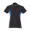 Polo-Shirt, Damen Polo-shirt Größe 5XLONE, schwarzblau/azurblau Produktbild