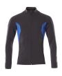 Sweatshirt mit Reißverschluss,modern Fit Sweatshirt mit Reißverschluss Größe M ONE, schwarzblau/azurblau Produktbild