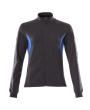 Sweatshirt mit Zipper, Damen Sweatshirt mit Reißverschluss Größe M ONE, schwarzblau/azurblau Produktbild