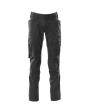 Hose mit Knietaschen, Stretch-Einsätze Hose Größe 90C47, schwarz Produktbild