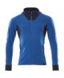 Sweatshirt mit Kapuze, moderne Passform Sweatshirt mit Reißverschluss Größe 3XLONE, azurblau/schwarzblau Produktbild img1 S