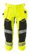 Dreiviertel-Hose, Hängetaschen, Stretch Dreiviertel-Hose Größe C44, hi-vis gelb/schwarz Produktbild