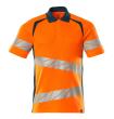 Polo-Shirt, moderne Passform Polo-shirt Größe 2XLONE, hi-vis orange/dunkelpetroleum Produktbild img1 S