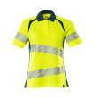 Polo-Shirt, Damenpassform Polo-shirt Größe 5XLONE, hi-vis gelb/dunkelpetroleum Produktbild img1 S