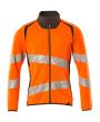 Sweatshirt mit Reißverschluss,modern Fit Sweatshirt mit Reißverschluss Größe XL, hi-vis orange/dunkelanthrazit Produktbild