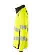 Sweatshirt mit Reißverschluss,modern Fit Sweatshirt mit Reißverschluss Größe 4XL, hi-vis gelb/schwarz Produktbild img2 S