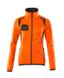 Fleecepullover mit Reißverschluss, Damen Microfleecejacke Größe 2XL, hi-vis orange/dunkelanthrazit Produktbild