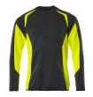 Sweatshirt, moderne Passform Sweatshirt Größe 2XL, schwarz/hi-vis gelb Produktbild