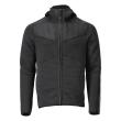 Fleecepullover, Kapuze, Reißverschluss Microfleecejacke Größe XL, schwarz Produktbild