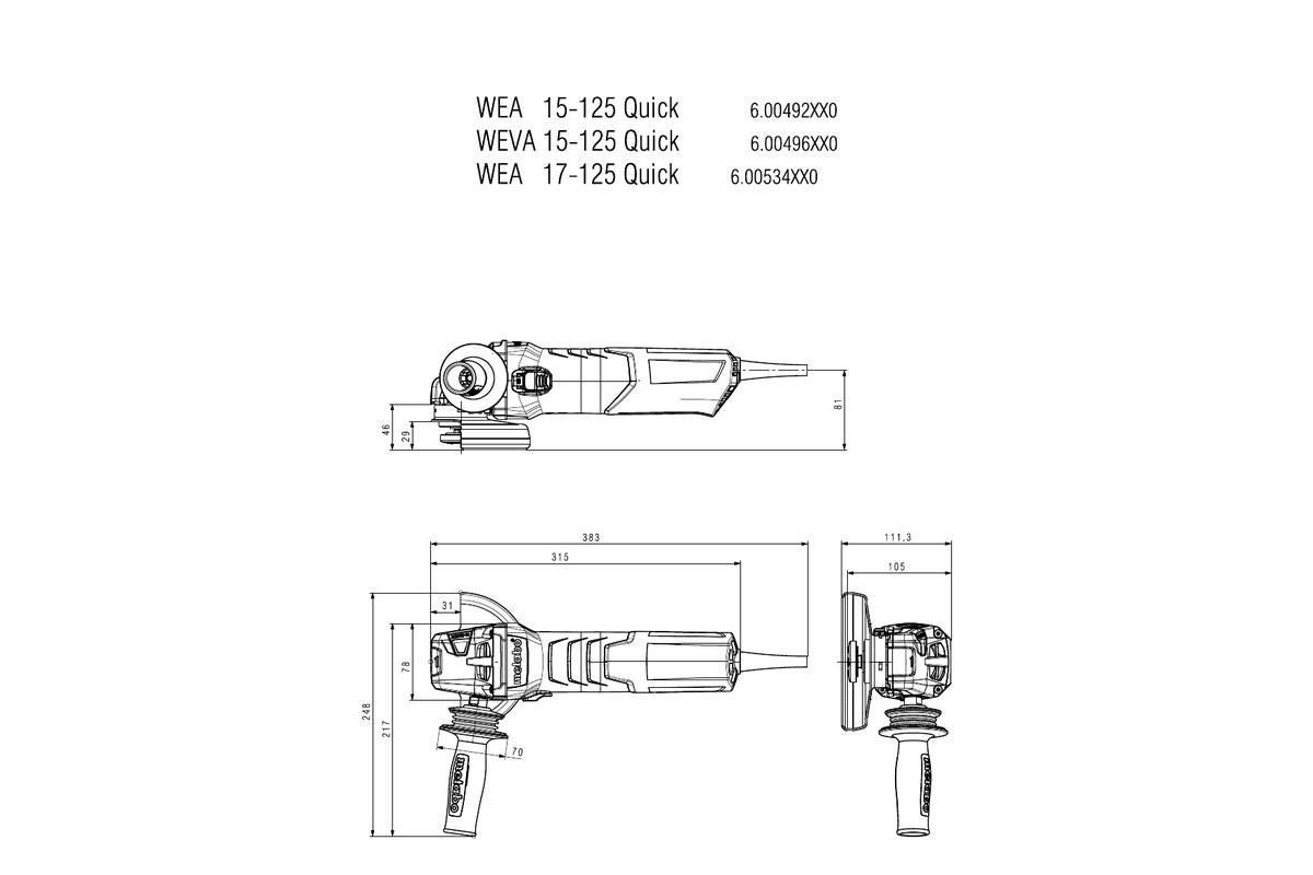 Winkelschleifer WEV 17-125 Quick (600516000); Karton Produktbild img10 L