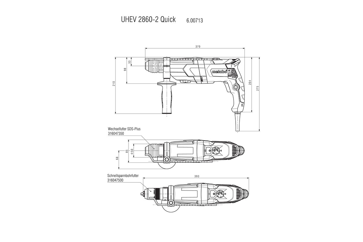Multihammer UHEV 2860-2 Quick (600713500); metaBOX 145 L Produktbild img13 L