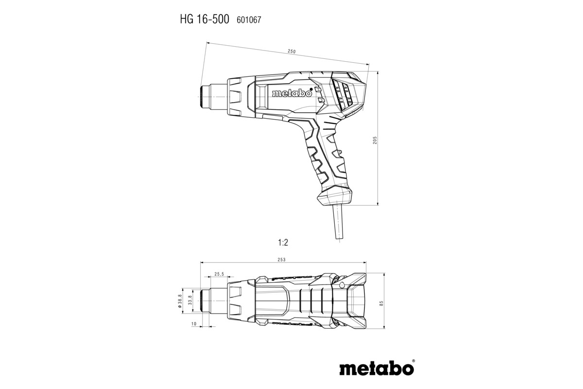 Heißluftgebläse HG 16-500 (601067000); Karton Produktbild img4 L