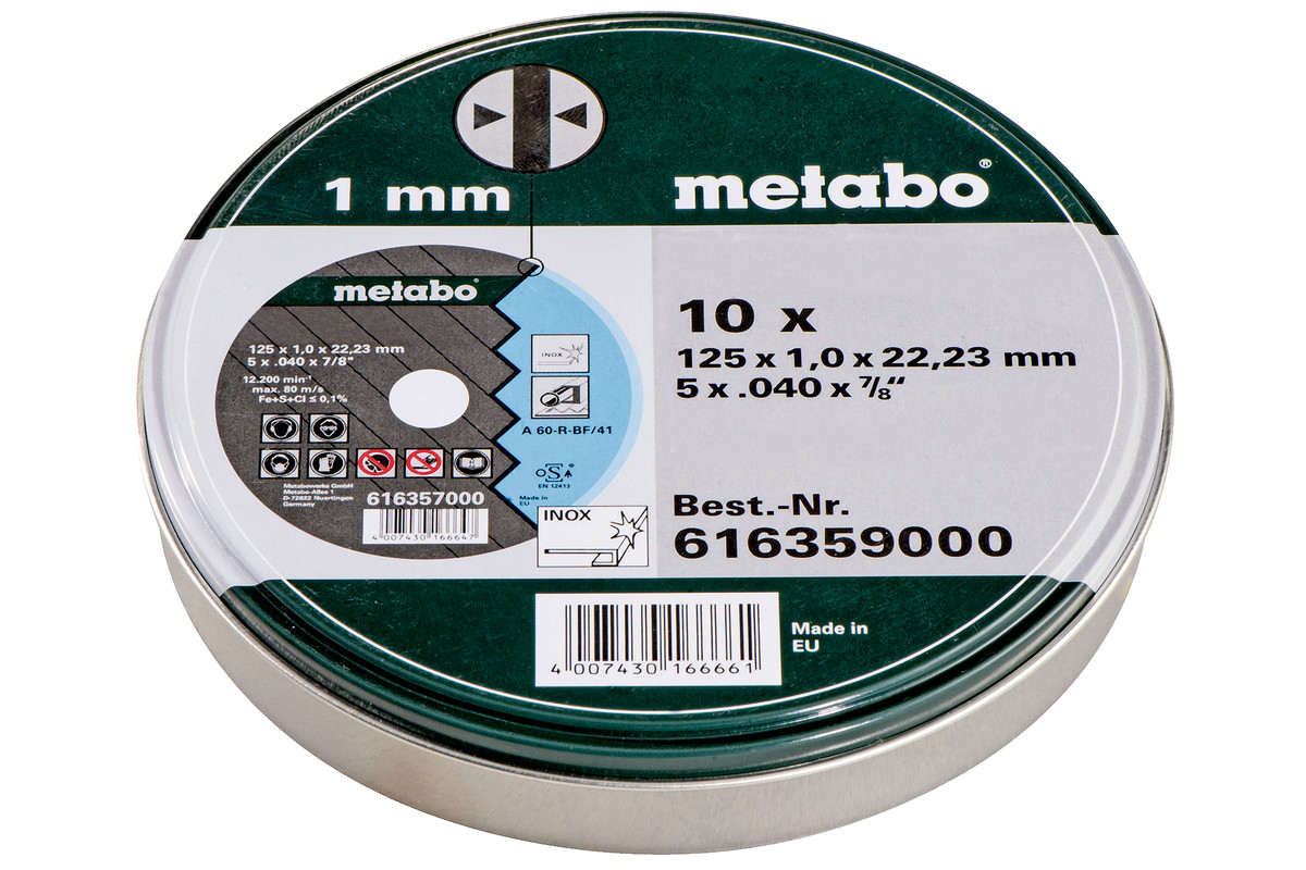 10 Trennscheiben - SP 125x1,0x22,23 Inox, TF 41 (616359000) Produktbild img1 L
