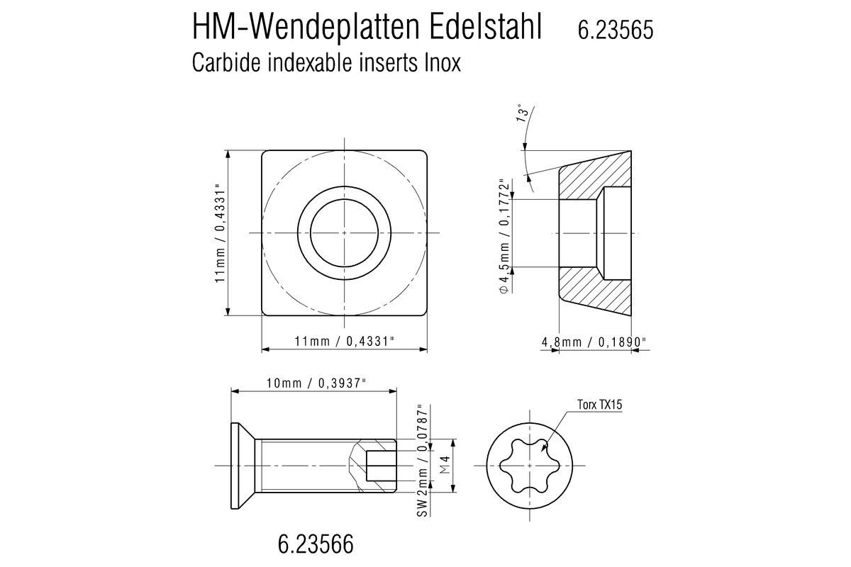 10 HM-Wendeplatten Aluminium (623559000) Produktbild img2 L