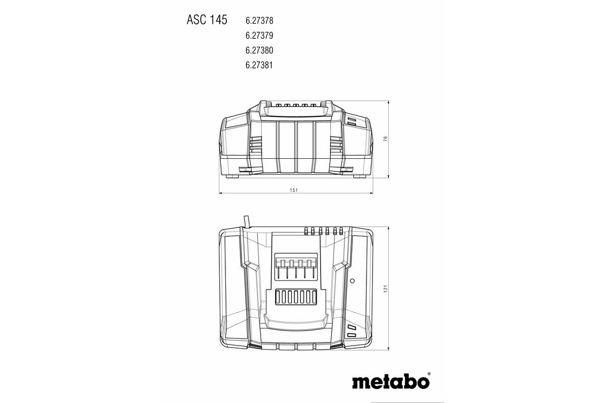METABO Schnellladegerät ASC 145 Produktbild img2 L