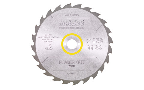 Sägeblatt "power cut wood - professional", 250x30, Z24 WZ 25° (628012000) Produktbild img2 L