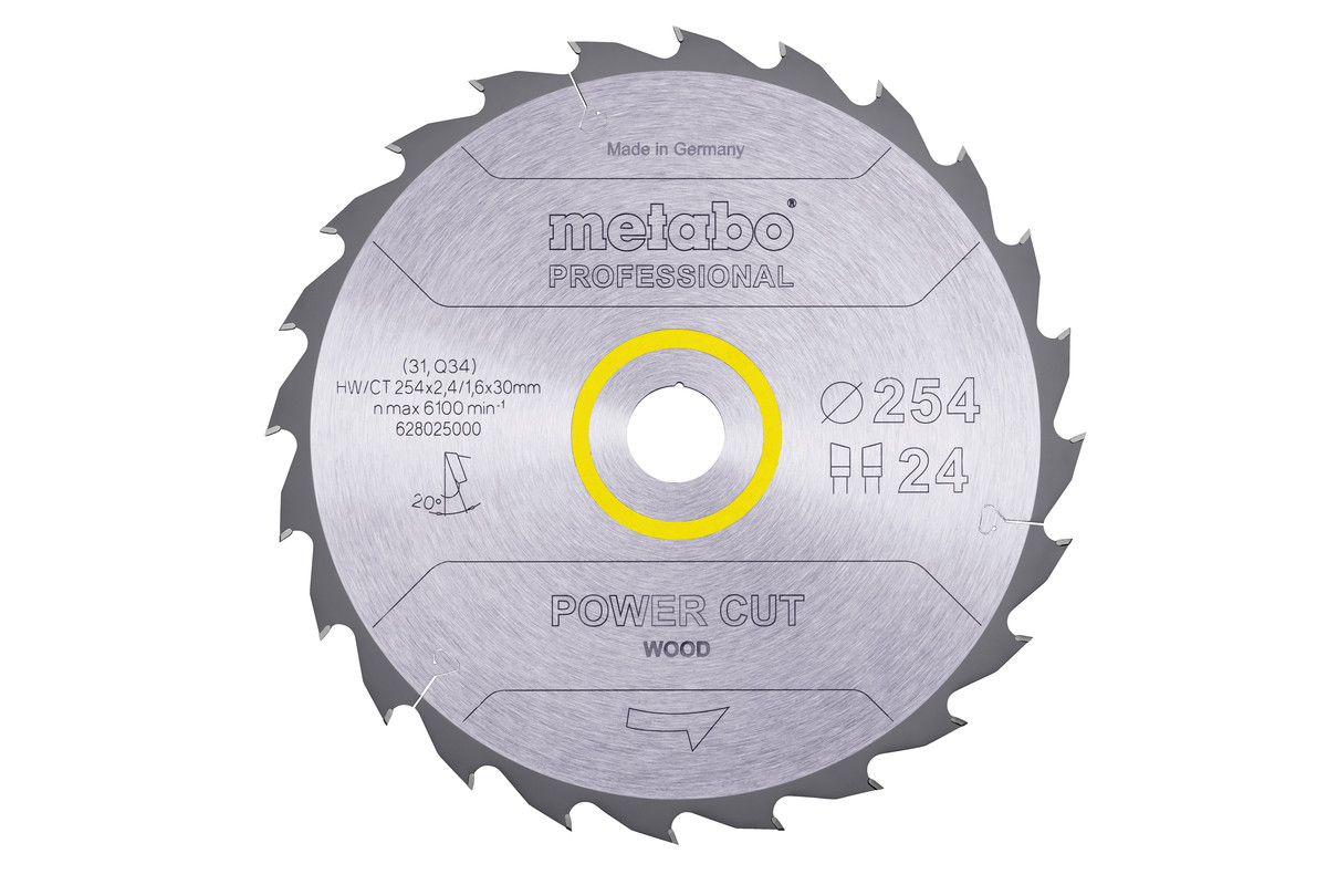 Sägeblatt "power cut wood - professional", 254x30, Z24 WZ 20° (628025000) Produktbild img1 L