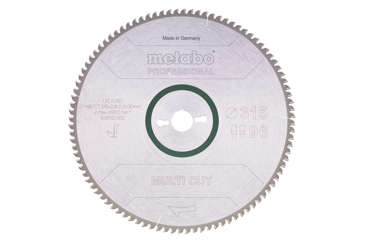 Sägeblatt "multi cut - professional", 315x30, Z96 FZ/TZ, 5°neg. (628092000) Produktbild img1 L