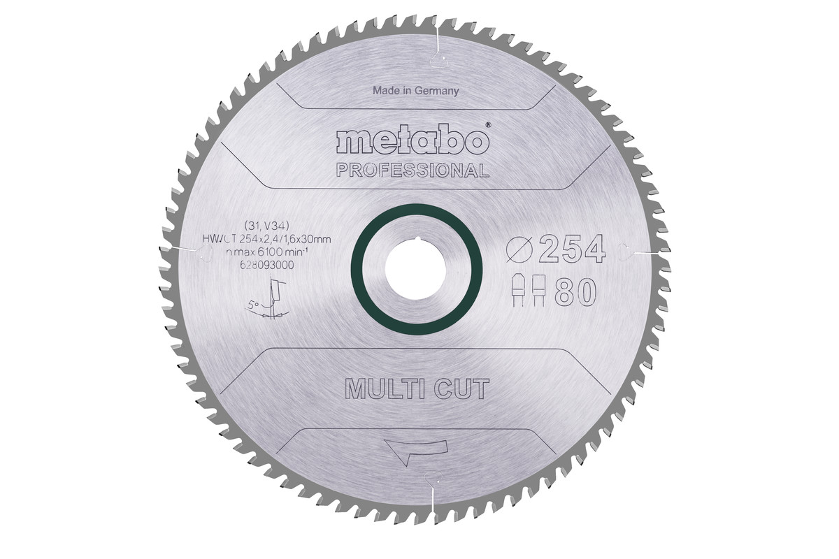 Sägeblatt "multi cut - professional", 254x30, Z80 FZ/TZ, 5° (628093000) Produktbild img1 L